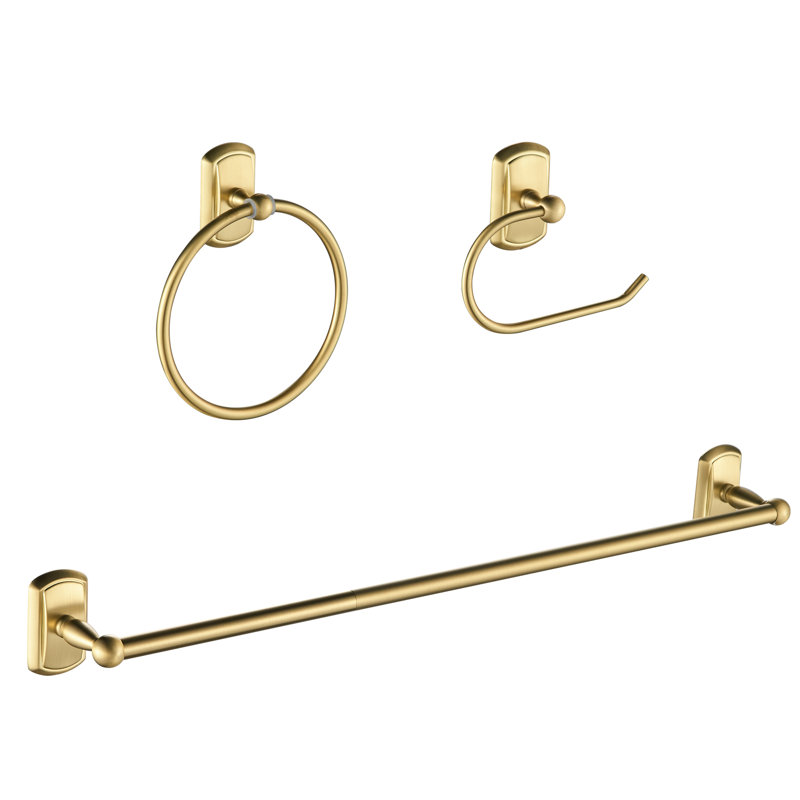 3 - Piece Bathroom Hardware Set, Black