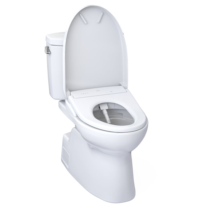Vespin® II 1.28 GPF Elongated Floor Mounted Two-Piece Toilet (S7 Bidet Seat Included)