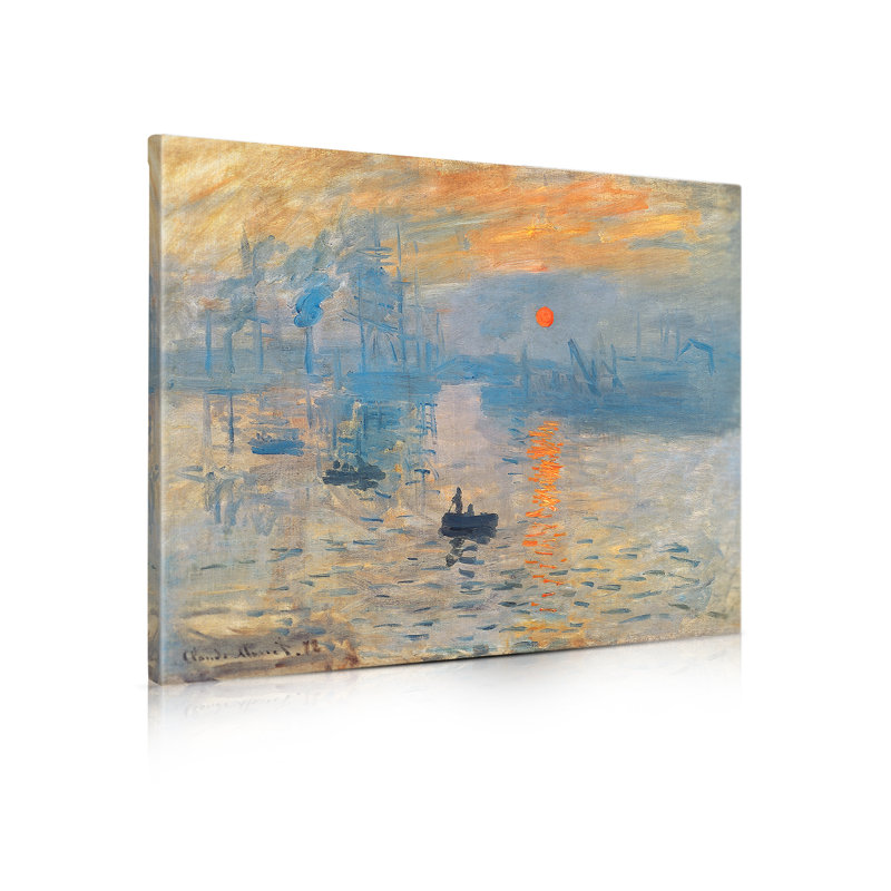 Impression «Lever de soleil sur toile» par Claude Monet, Toile tendue, H 24 po x l 30 po x P 0,75 po