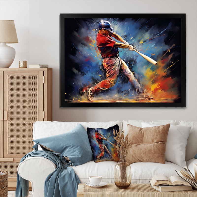 Beidleman Baseball Swing Of Emotion I, Cadre photo noir, H 24 po x l 32 po x P 1 po