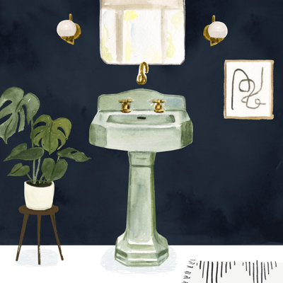 Boho Bath Sinks II by Victoria Borges - Wrapped Canvas Painting