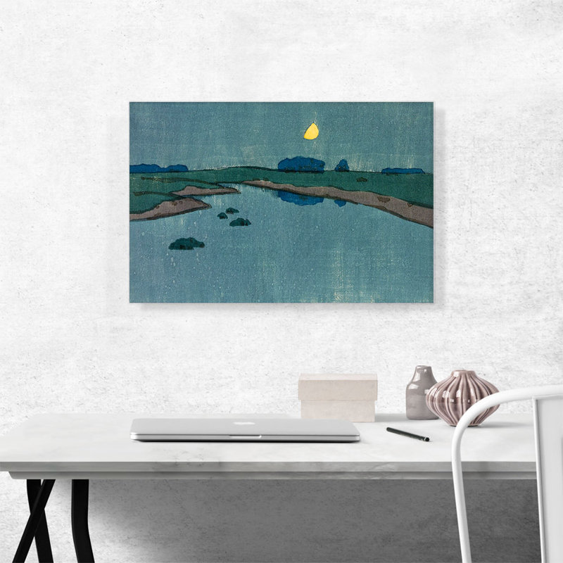 «Marsh Creek 1905» par Arthur Wesley Dow, reproduction d'art sur toile tendue, H 18 po x l 26 po x P 0,75 po
