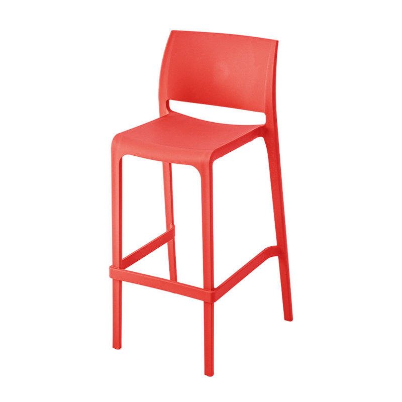 Tabouret de bar Sensilla, Red, Tabouret de bar (hauteur d'assise de 29,5 po)