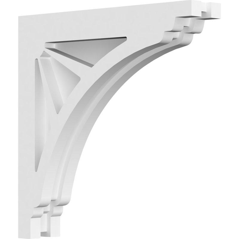 1 corbeau en PVC de qualité architecturale Stanford de l 7/8 po x P 10 po x H 10 po, H 10 po x l 10 po x P 1,875 po