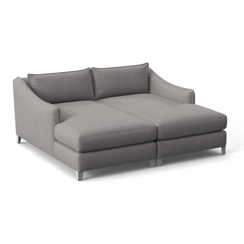 Monterey Double Chaise Lounge with Cushions, Canvas Granite Sunbrella® Canvas