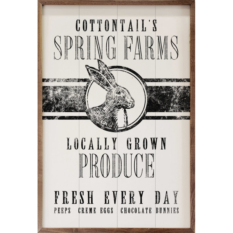 Lapin rayé blanc Cottontails Spring Farms, H 8 po x l 5 po x P 1 po