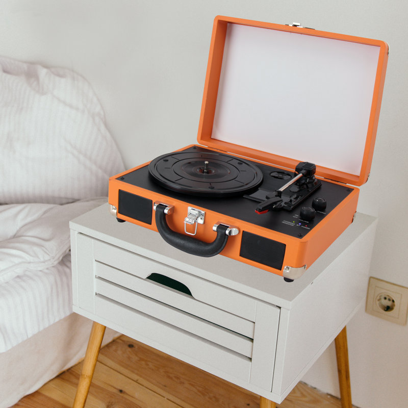 Portable 78 - Speed Turntable Decorative Record Player with Bluetooth