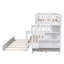 Lit superposé simple avec lit gigogne simple et rangement organisé, barrière de sécurité, unité de chambre à coucher-1288954150