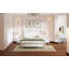 Ensemble de chambre à coucher blanche 3 pièces - Grand lit plateforme en bois avec deux tables de chevet-2110849301-2110849300