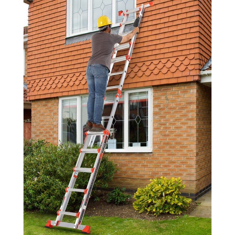 10 - Step Aluminum Lightweight Folding Extension Ladder