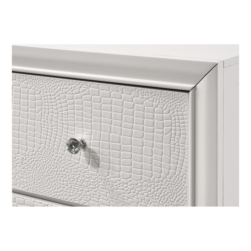Commode double 5 tiroirs Millerville, White