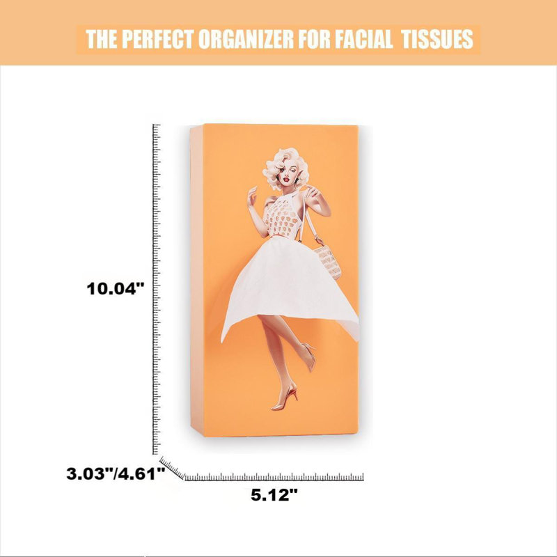 Creative Lady Skirt Tissue Box Cover, Yellow