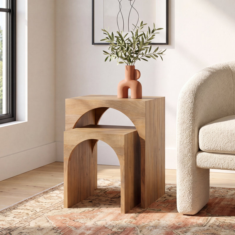 Coletta Solid Mango Wood Nesting Tables