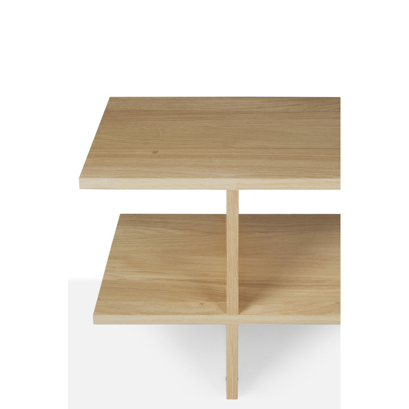 Kabuki Solid Wood End Table, Oak