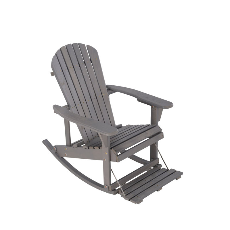 Apsana Outdoor Adirondack Chair, Dark Gray