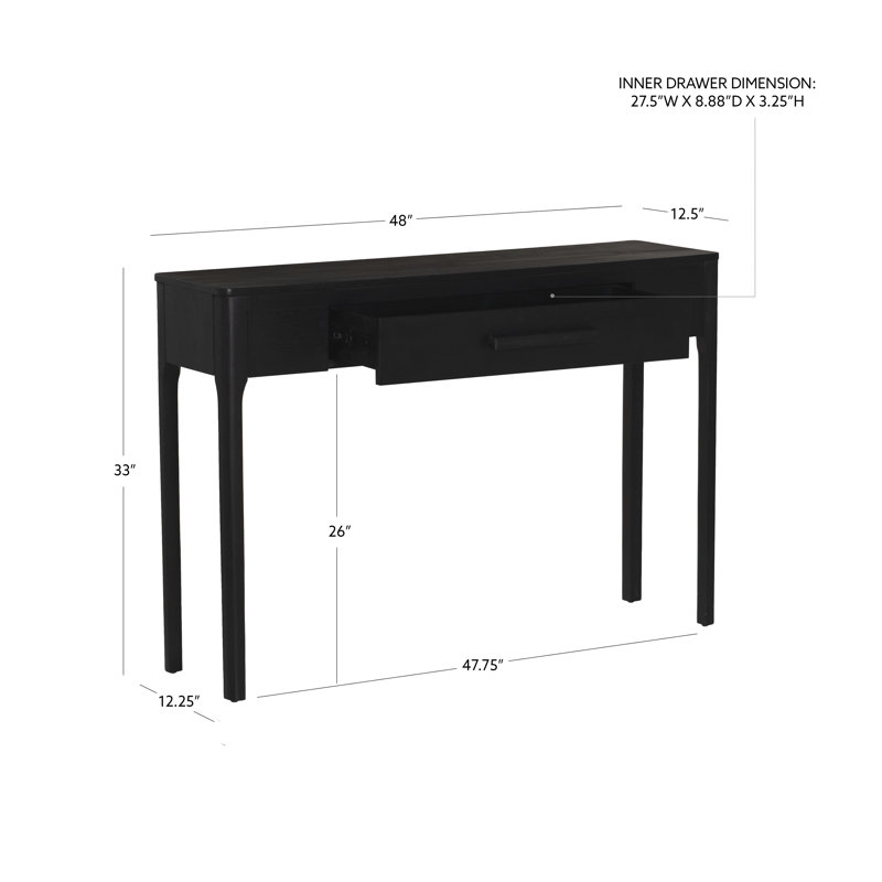 Godina 48'' Console Table, Black
