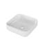 Lavabo vasque carré blanc en céramique 15,1 "x 15,1" pour meuble-lavabo de salle de bain