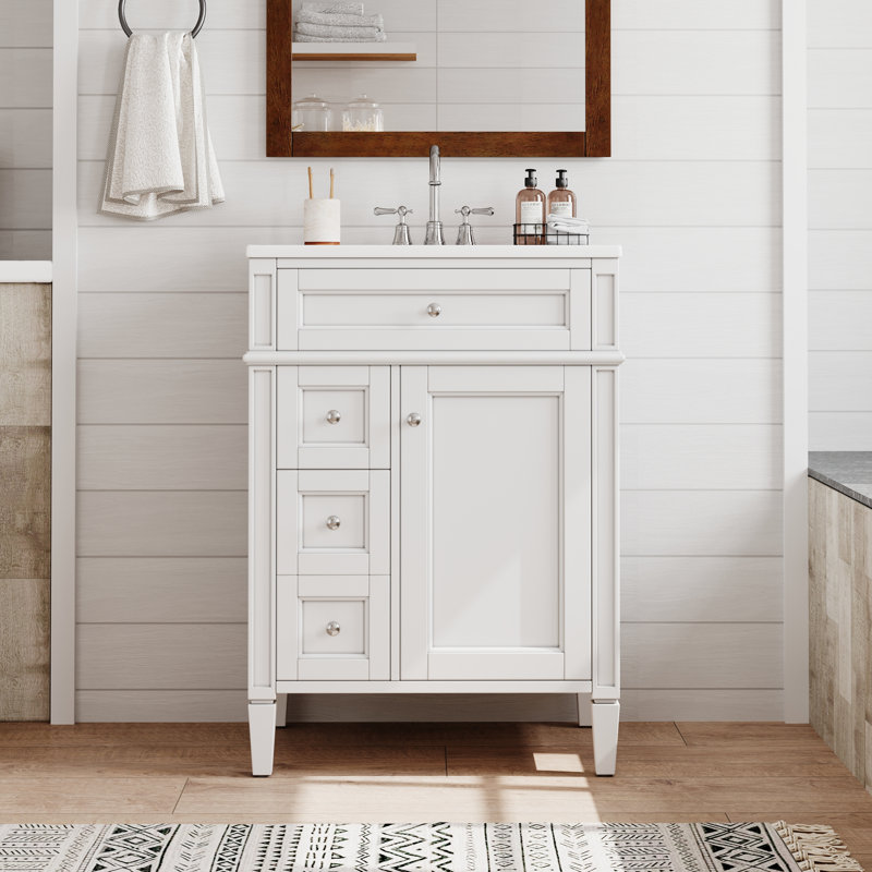 Meuble-lavabo de salle de bain, White, White