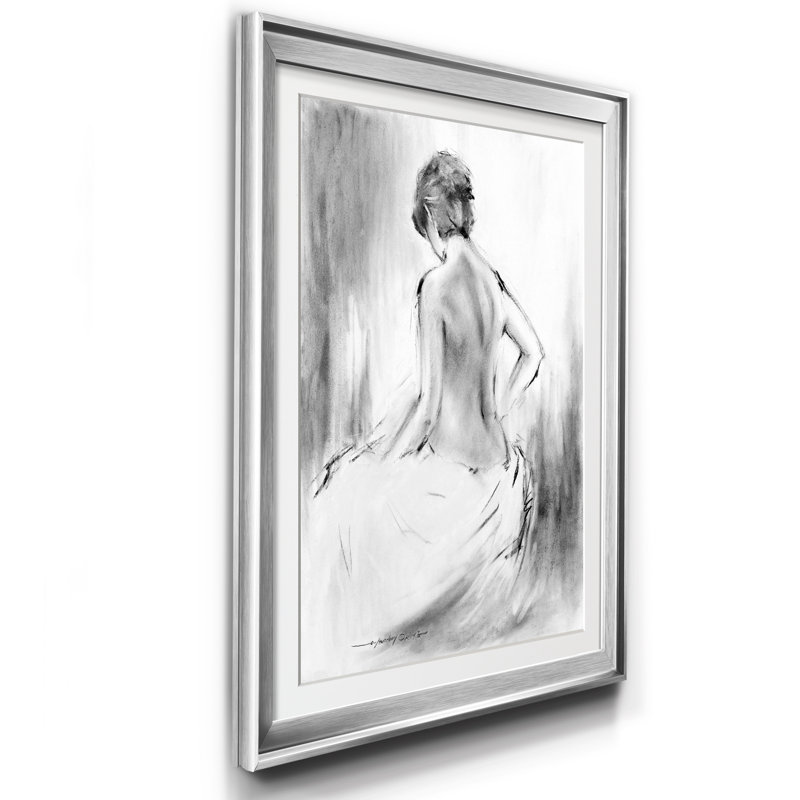 Soft Silhouette V - Cadre photo, reproduction d'art sur papier, H 18,5 po x l 24,5 po x P 1,5 po, Argent