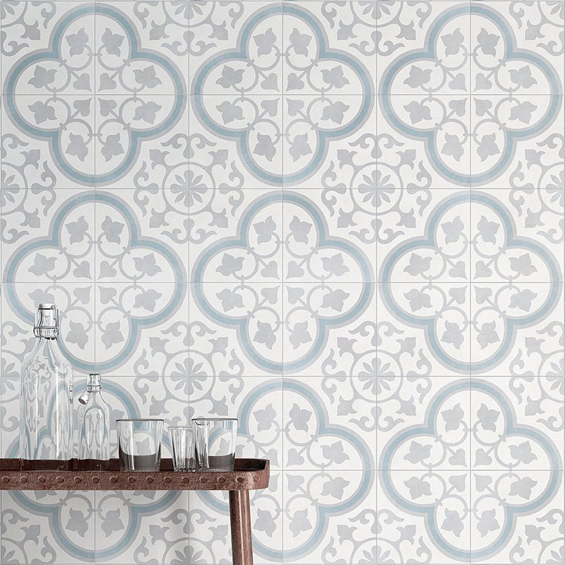 Carreau de porcelaine 9 po x 9 po Plumeria (10,65 pieds carrés / caisse)