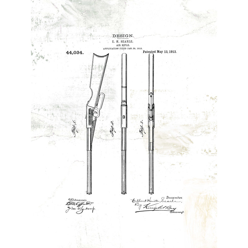 " Patent Guns ", 16" H x 12" W  