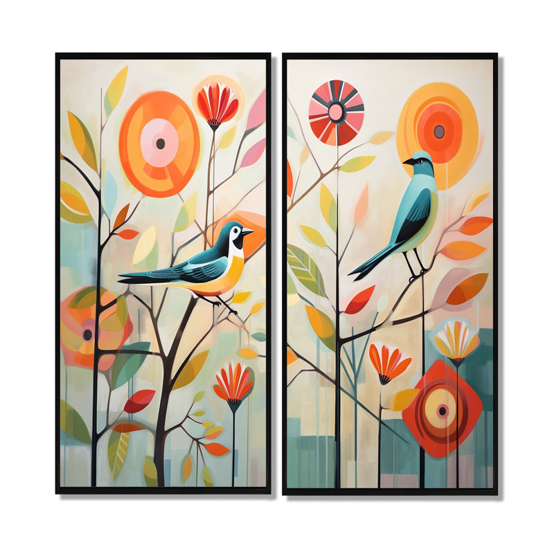 «Green Mid Century Mod Nature IV - Abstract Midcentury», reproduction d'art sur toile, H 40 po x l 40 po, Noir