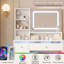 Makeup Vanity Desk with Colorful LED Lighted Mirror