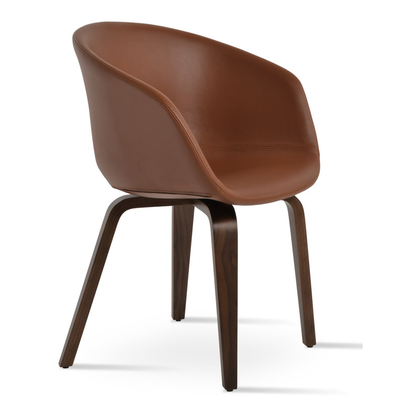 Tribeca Plywood Arm Chair, Hazelnut, Walnut