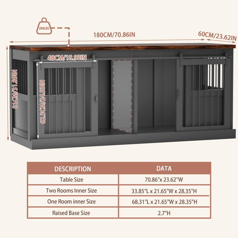 Meuble pour grand lit double 70,9 po