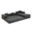 Canapé modulaire modulaire avec méridienne en forme de L, canapé désossé en forme de nuage, siège profond, canapé-lit rabattable, dossier amovible, aucun assemblage requis pour la vie moderne-128896470