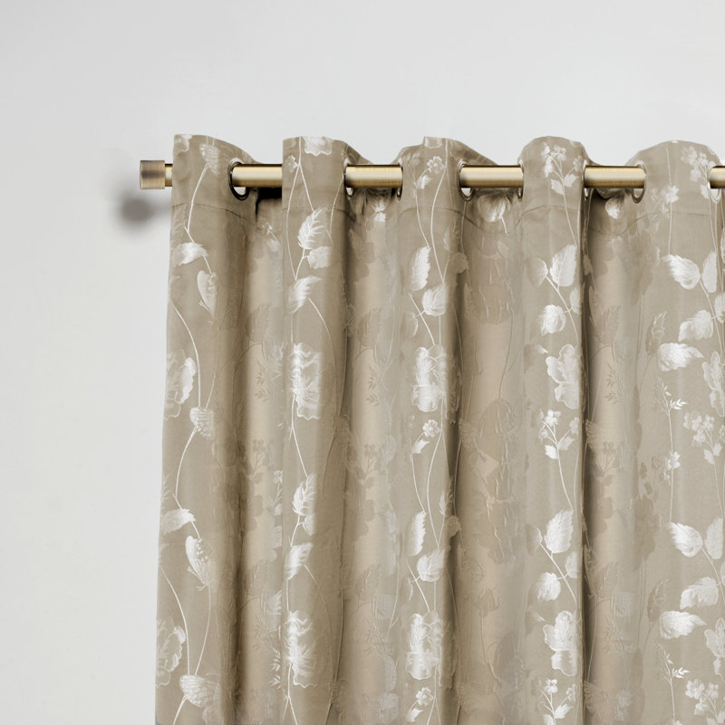 Full Stop Extendable Eyelet Curtain Pole and Hardware Set, 1.6 - 3m, Antique Brass