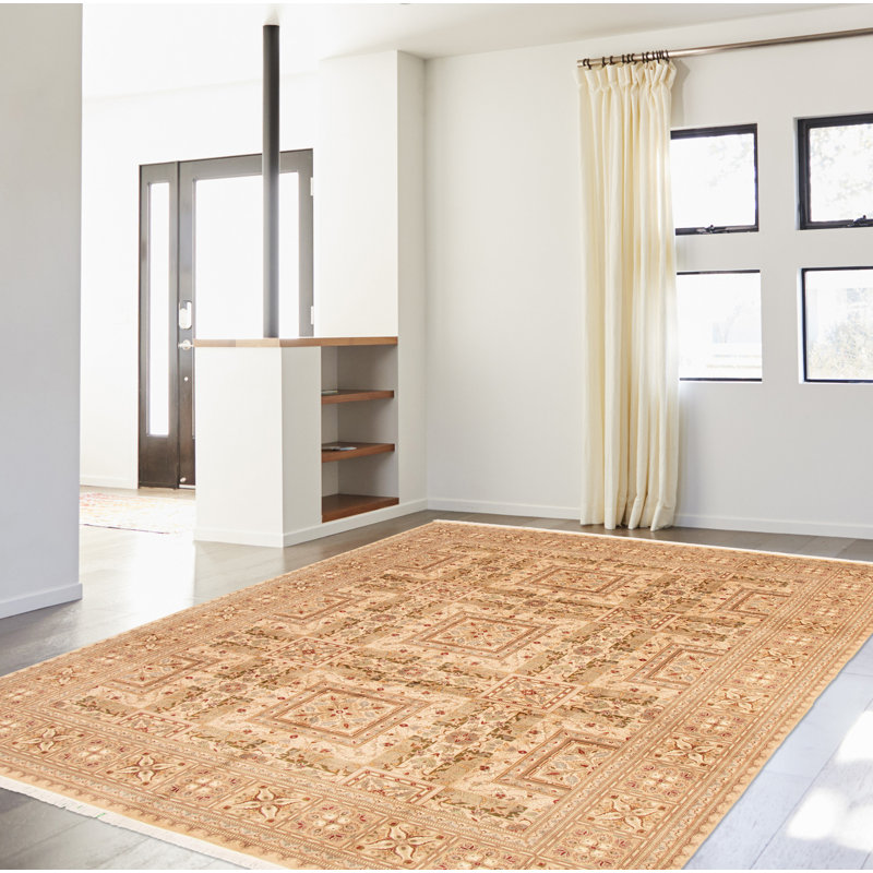 Tapis décoratif en laine de conception unique noué à la main New Age Pak Ivoire 10 pi 2 po x 13 pi 9 po