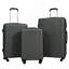 Ensemble de 7 valises en ABS, valise légère et durable avec roulettes pivotantes, verrou TSA, (20/24/28), gris foncé