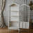 White Solid Wood+Glass Display Cases