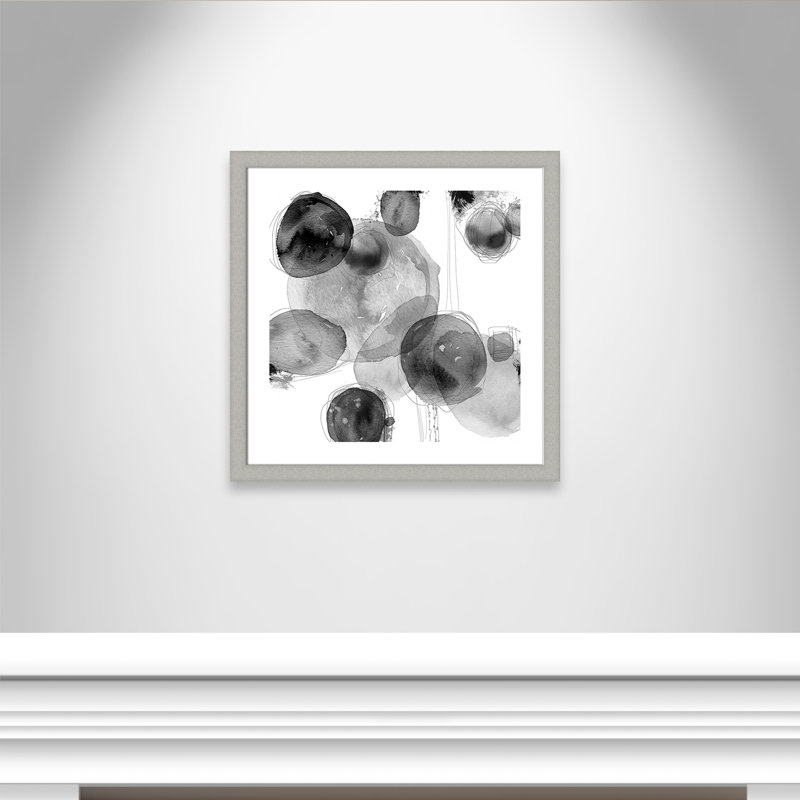 Gouttelettes - peinture encadrée, Expresso sombre, H 17,5 po x l 17,5 po x P 2 po