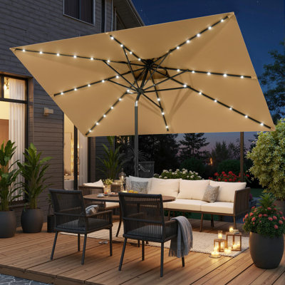 Goodner 10' Square Cantilever Umbrella, Weighted Base not included