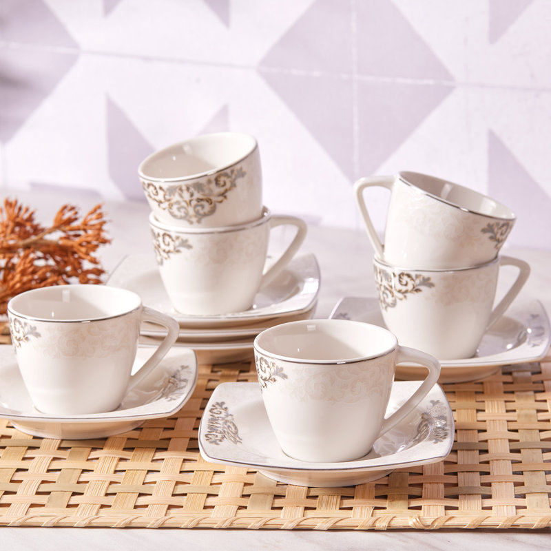 Porcelain Espresso Cup and Saucer