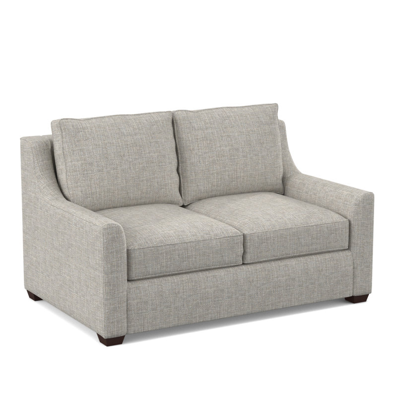 Gemi Upholstered 56.5'' Sofa, Drusky Ivory Sustain® Basketweave