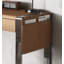 Bureau élégant et moderne avec plateau en cuir et 2 tiroirs-747577444