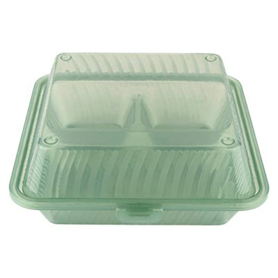 Contenant alimentaire à emporter à 3 compartiments GET, 9 po x 9 po, (ensemble de 12)