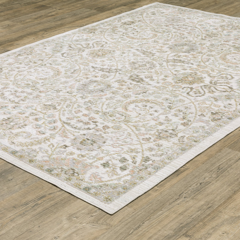 Tapis traditionnel tissé à la machine Goulart, Rectangle 7 pi 10 po x 10 pi 10 po