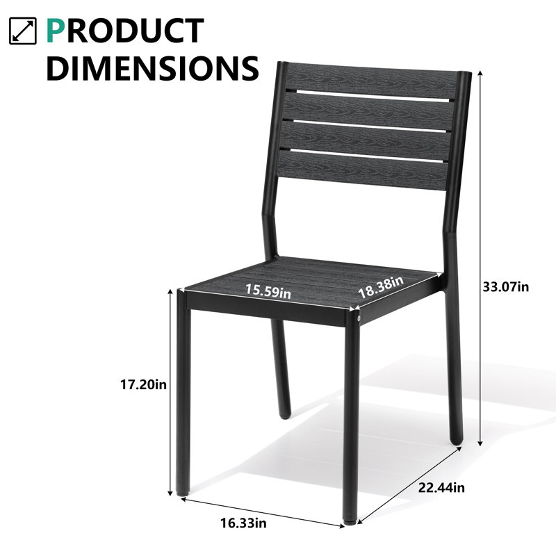 Ensemble repas pour 6 personnes en aluminium, Noir