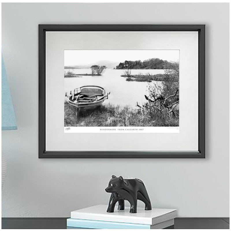 Windermere, From Calgarth 1887 - Single Picture Frame Print, 40cm H x 50cm W x 2.3cm D
