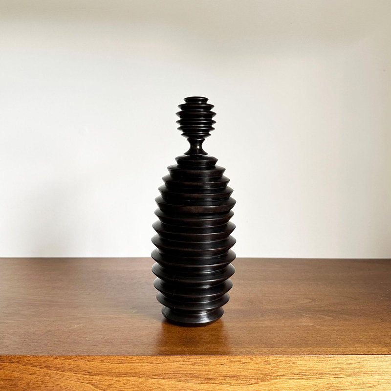 Ebony Wood Collection Wood Jar, Style One