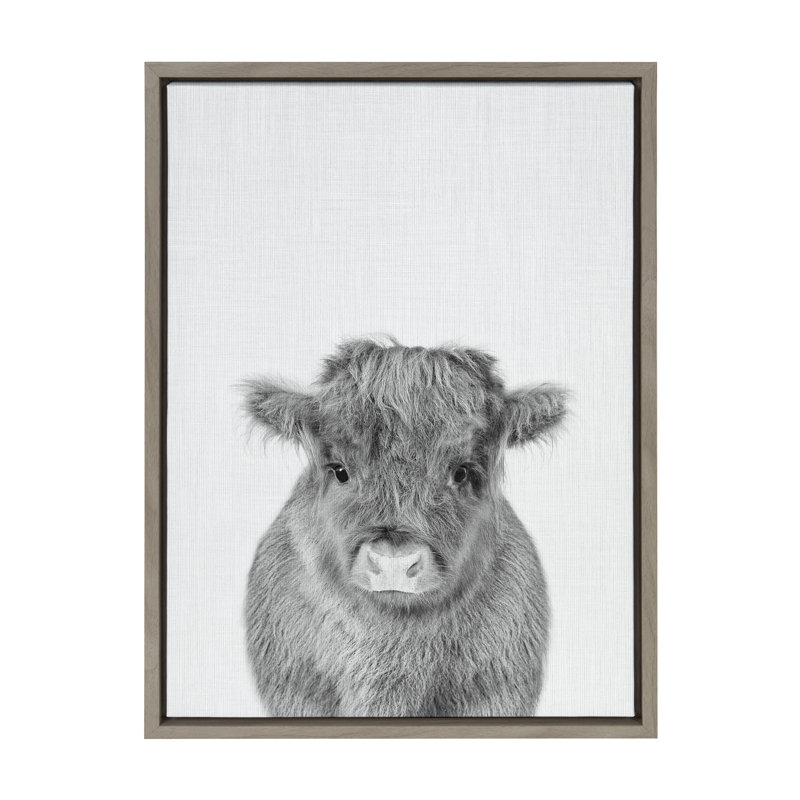 «Profile Profile Calf», impression sur toile, Encadré gris