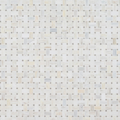 Auralie Weave 12 in. x 12 in. Polished Marble Mosaic Floor and Wall Tile