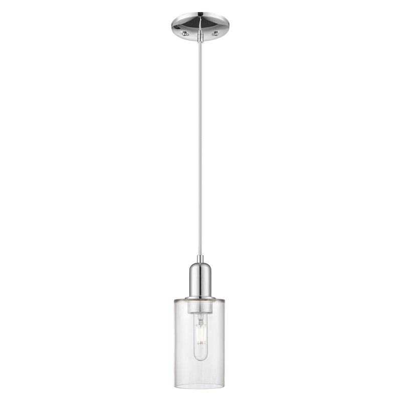 Arcadia - Alyssha - Mini-luminaire suspendu à cordon 4 lumières 1 po, Polished Chrome, Clair