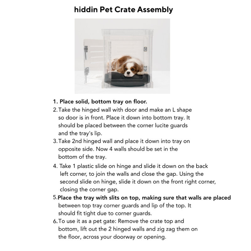 Large Clear View Pet Crate with Silver Latch, Linen