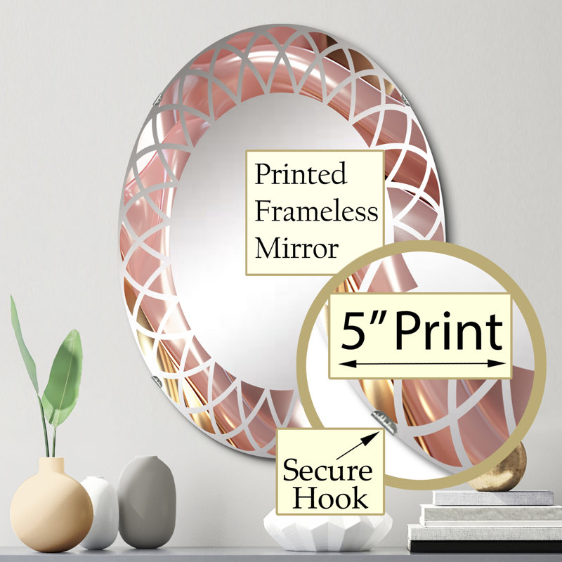 Nysta - Miroir mural moderne ovale, 30 po x 20 po