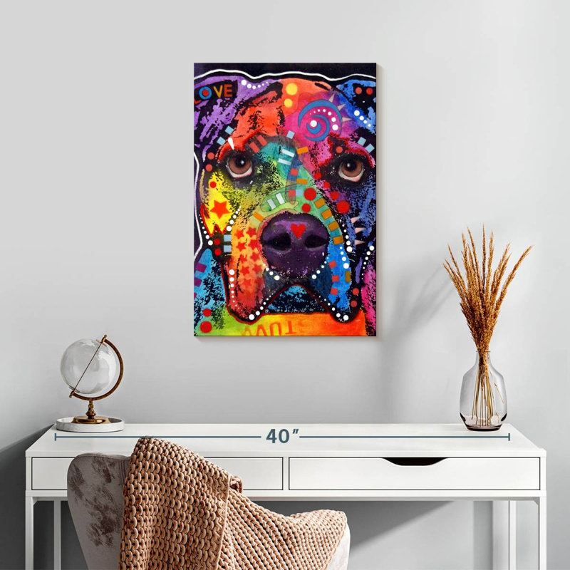 Brampt Love Bulldog américain, H 24 po x l 16 po